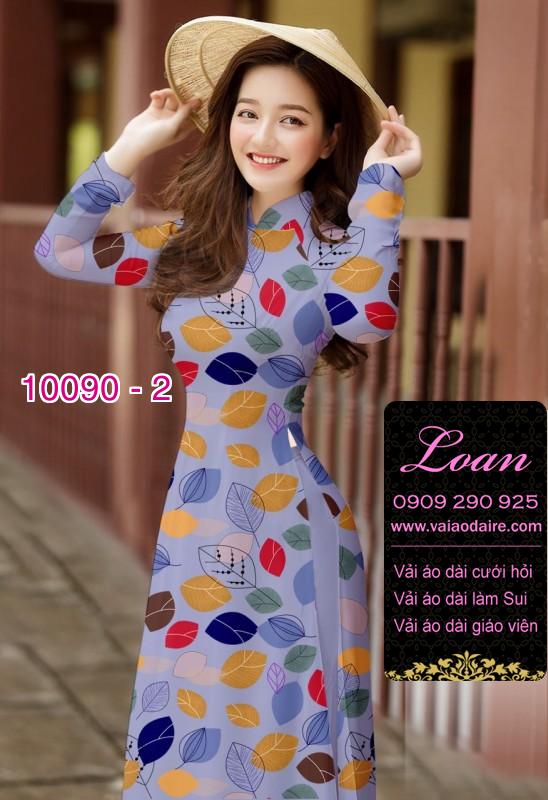 Vải áo dài hình lá cây