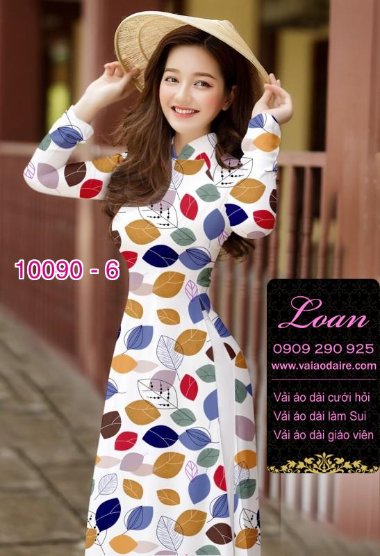 Vải áo dài hình lá cây