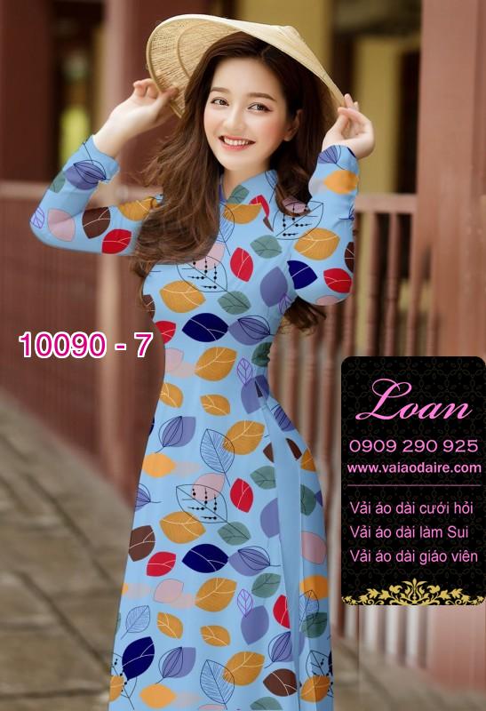 Vải áo dài hình lá cây