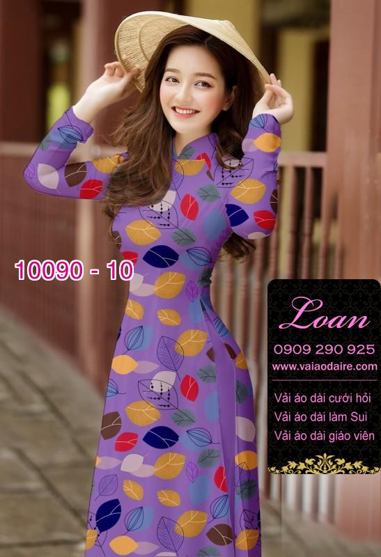 Vải áo dài hình lá cây