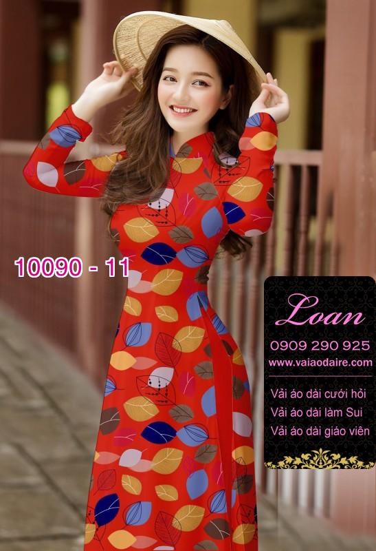 Vải áo dài hình lá cây