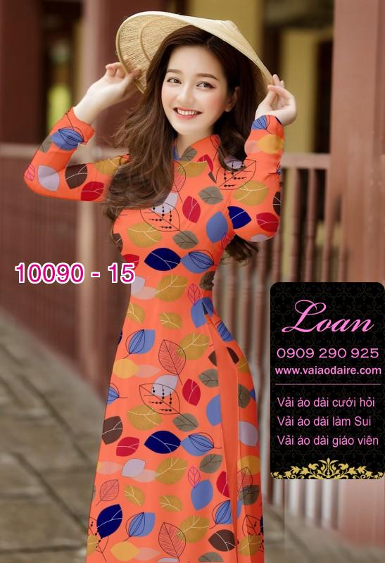 Vải áo dài hình lá cây