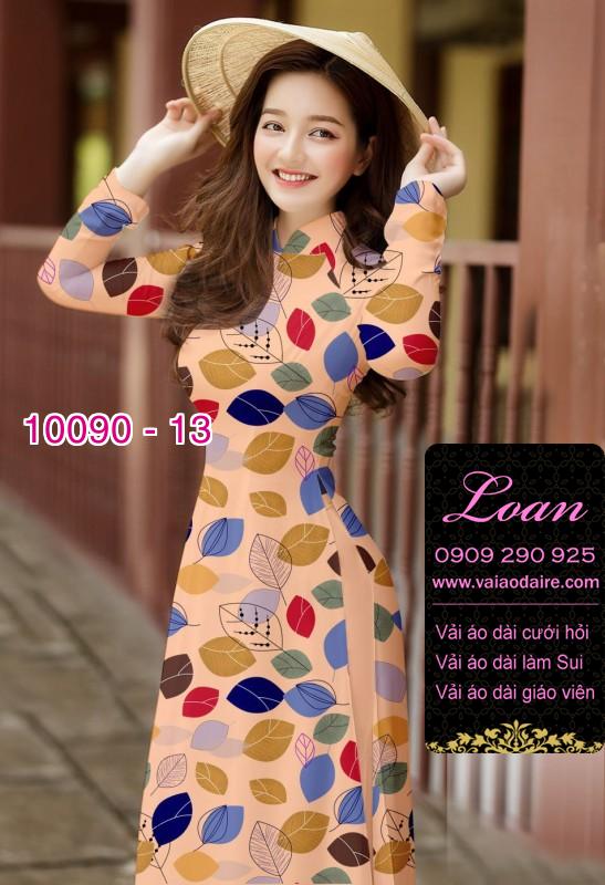 Vải áo dài hình lá cây