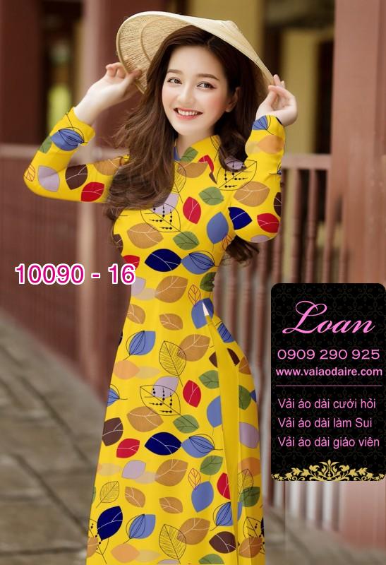 Vải áo dài hình lá cây