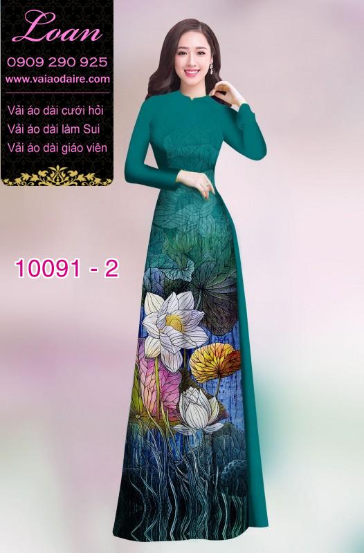 Vải áo dài hoa Sen