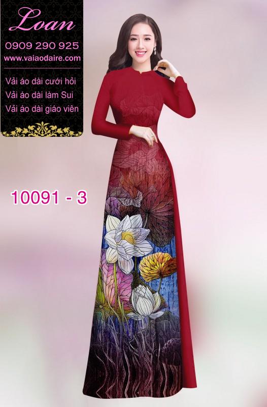 Vải áo dài hoa Sen