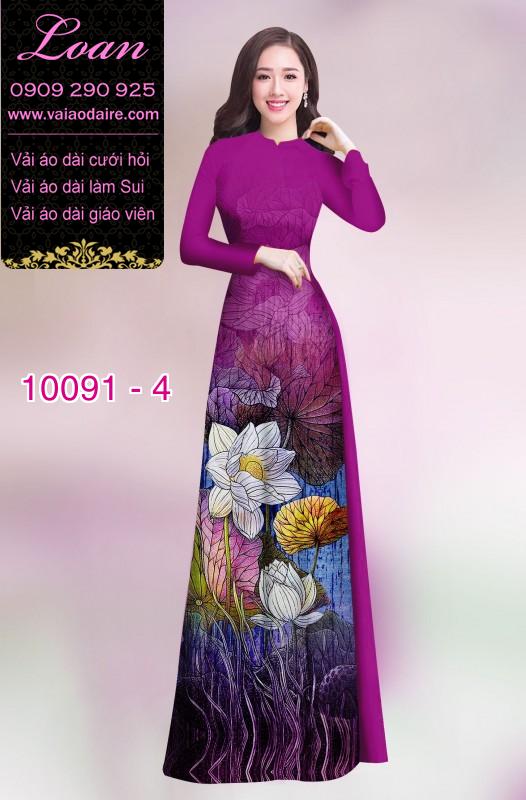 Vải áo dài hoa Sen