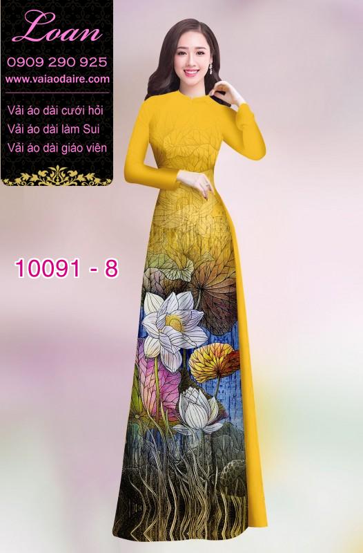 Vải áo dài hoa Sen