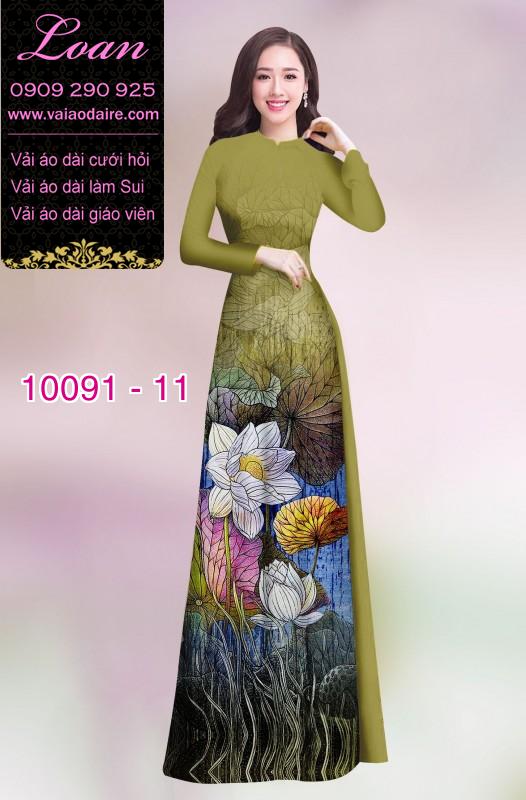 Vải áo dài hoa Sen