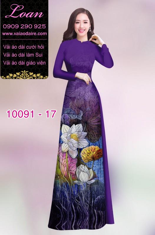 Vải áo dài hoa Sen