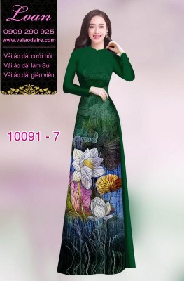 Vải áo dài hoa Sen-