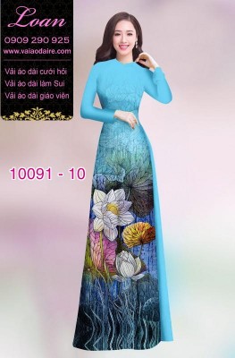 Vải áo dài hoa Sen-8280