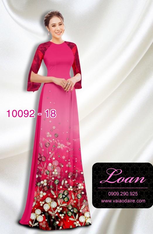 Vải áo dài hoa Sen Vải áo dài hoa Sen