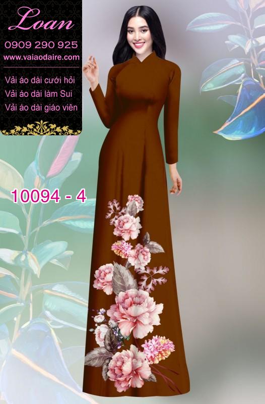 Vải áo dài hoa 3D
