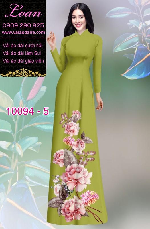 Vải áo dài hoa 3D