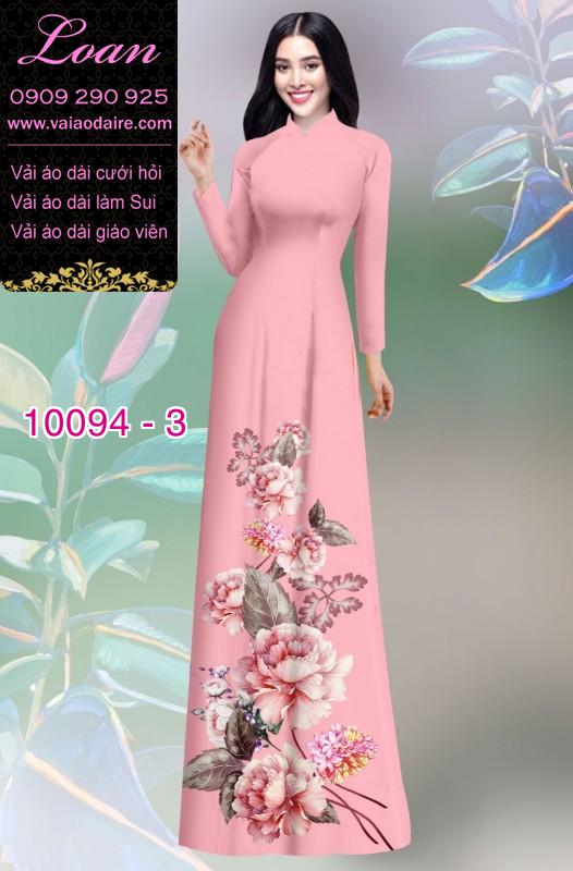 Vải áo dài hoa 3D