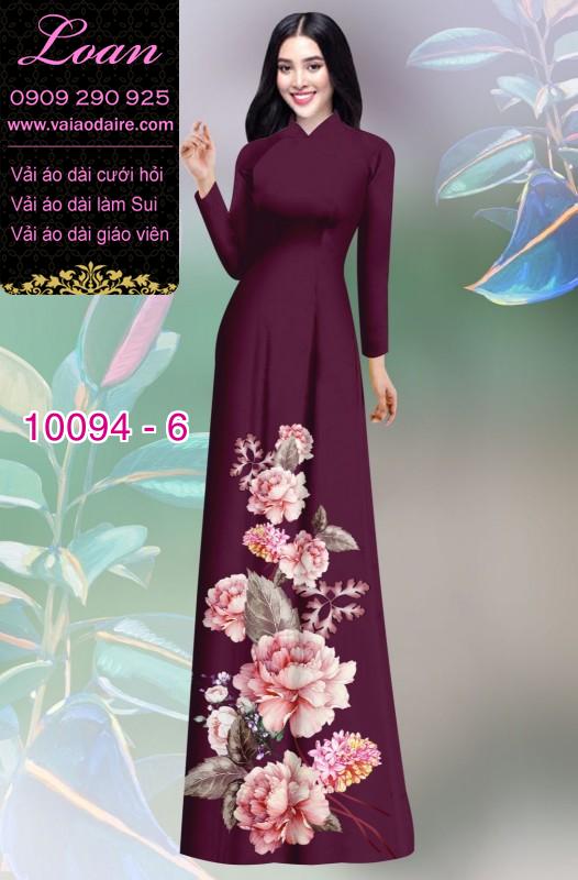 Vải áo dài hoa 3D