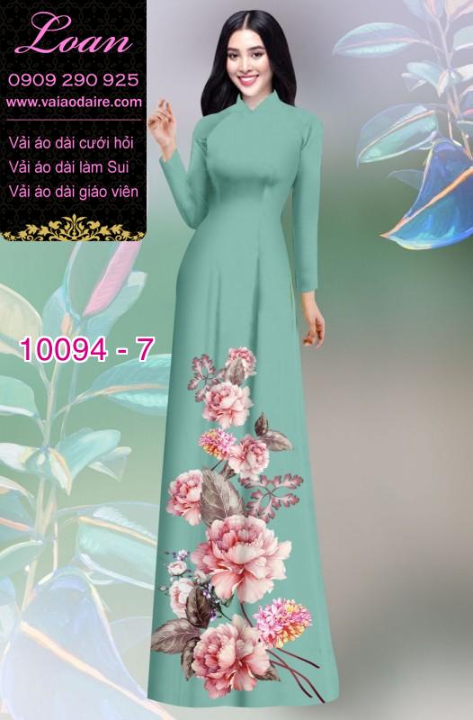 Vải áo dài hoa 3D
