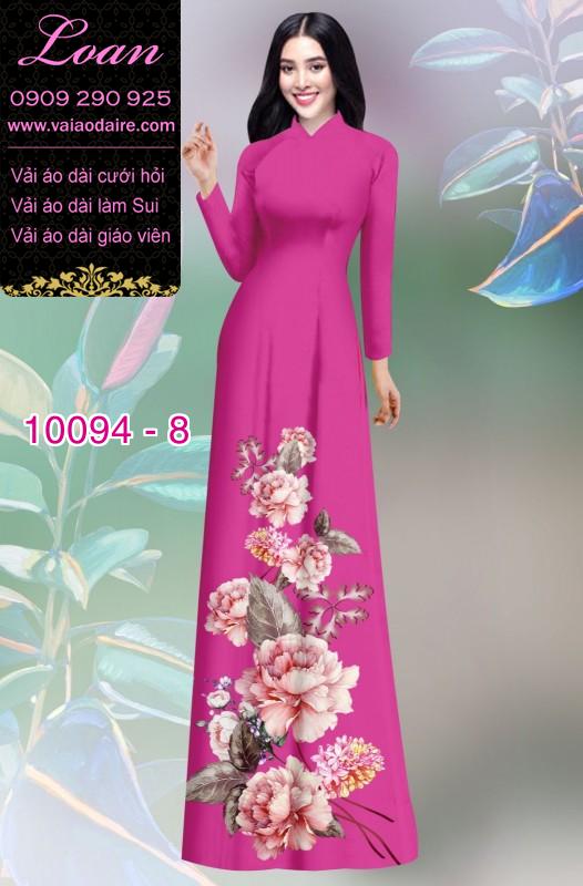 Vải áo dài hoa 3D