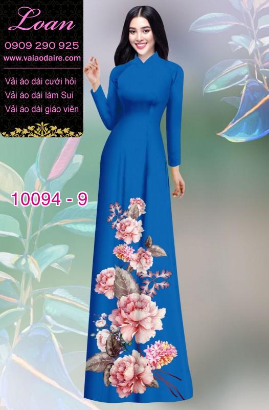 Vải áo dài hoa 3D