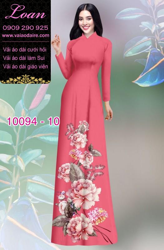 Vải áo dài hoa 3D