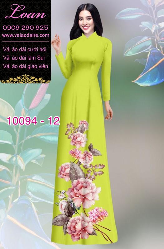 Vải áo dài hoa 3D