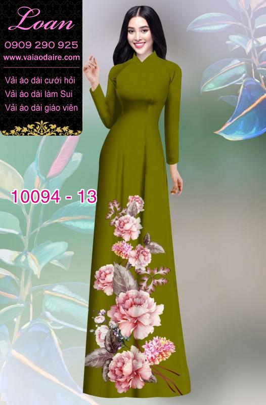 Vải áo dài hoa 3D