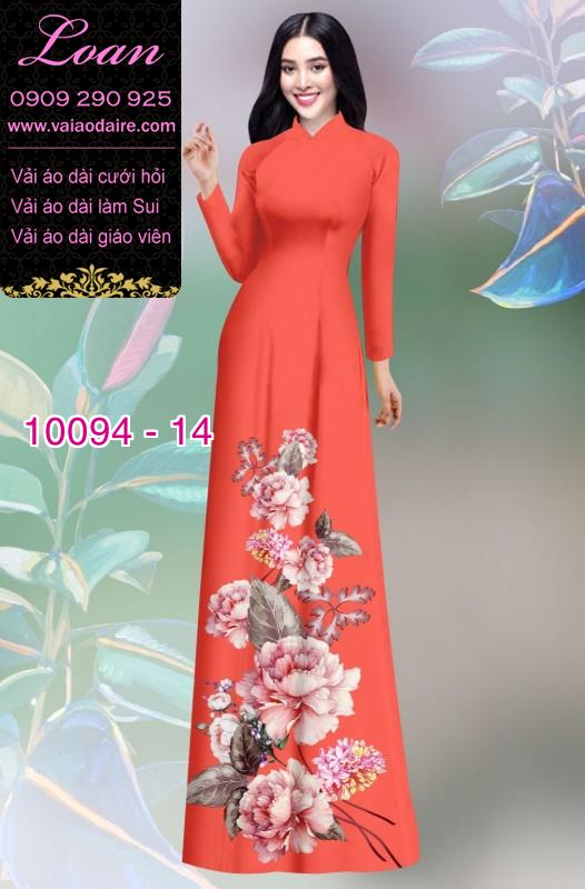 Vải áo dài hoa 3D