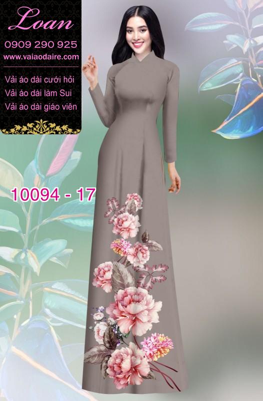 Vải áo dài hoa 3D