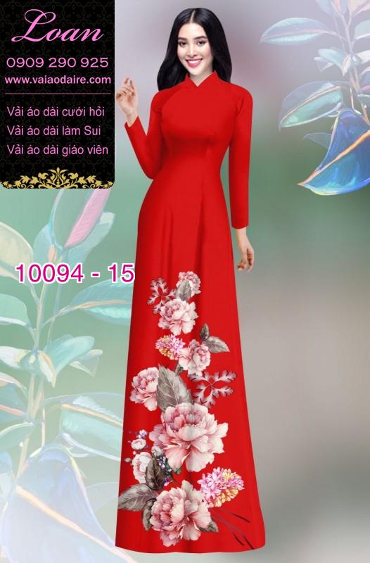 Vải áo dài hoa 3D