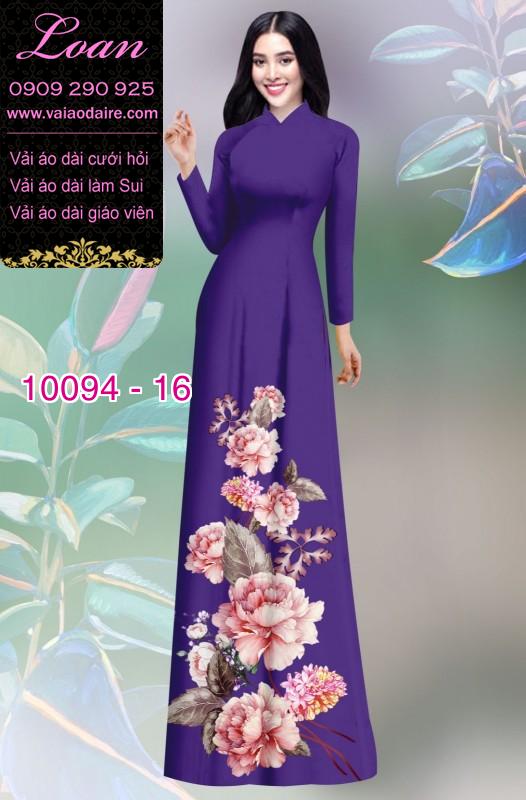 Vải áo dài hoa 3D