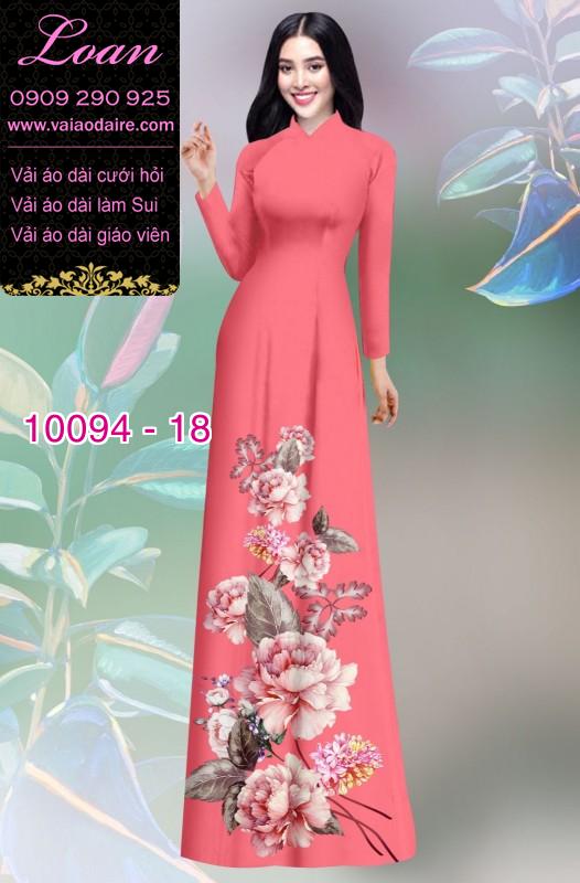 Vải áo dài hoa 3D