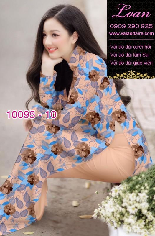 Vải áo dài hoa 3D Vải áo dài hoa 3D