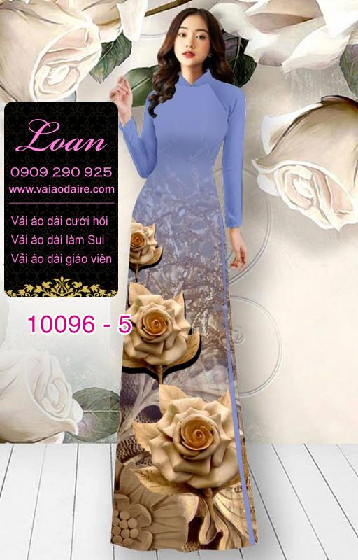 Vải áo dài hoa 3D