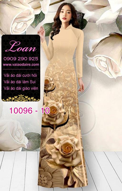 Vải áo dài hoa 3D
