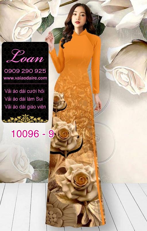 Vải áo dài hoa 3D