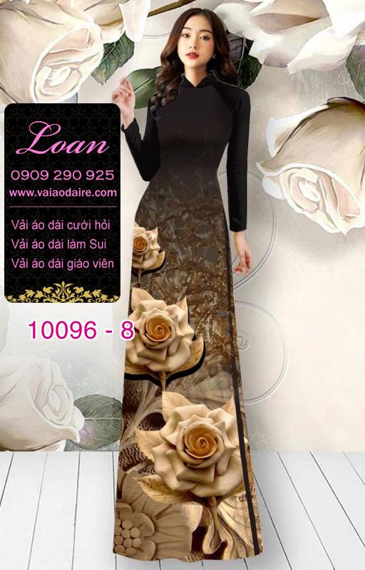 Vải áo dài hoa 3D