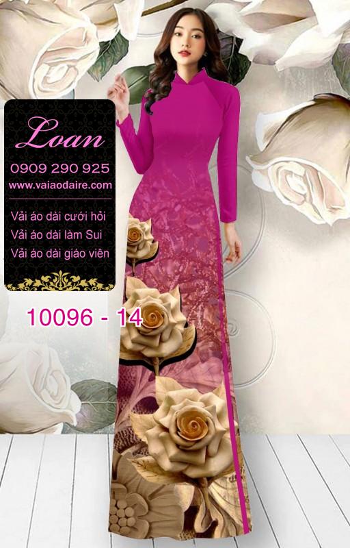 Vải áo dài hoa 3D