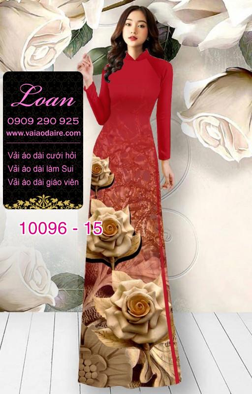 Vải áo dài hoa 3D