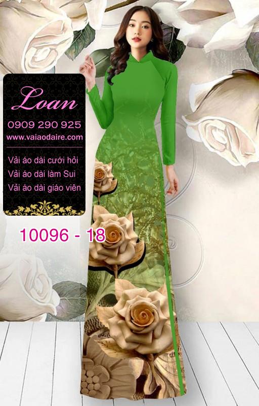 Vải áo dài hoa 3D