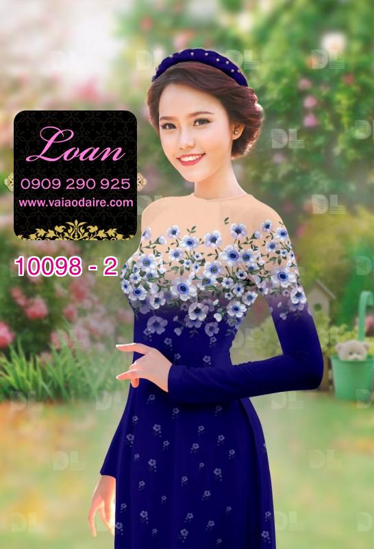 Vải áo dài hoa 3D