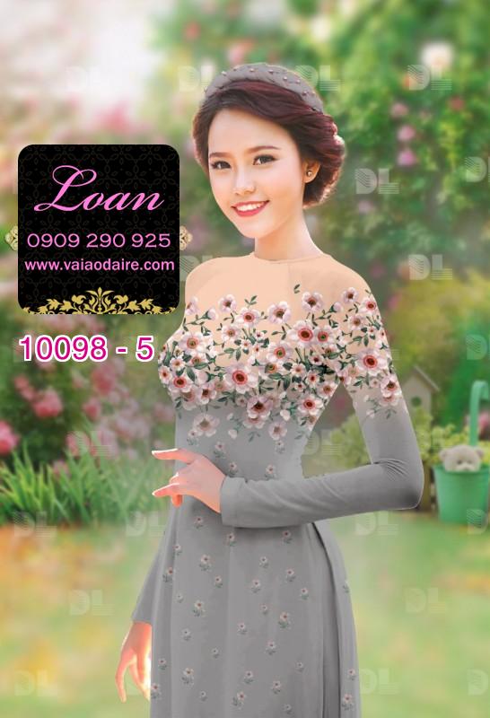 Vải áo dài hoa 3D