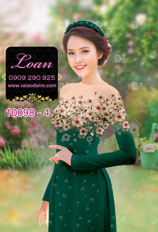 Vải áo dài hoa 3D