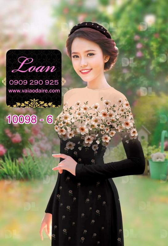 Vải áo dài hoa 3D