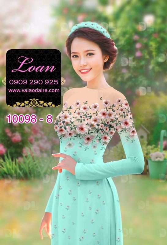 Vải áo dài hoa 3D