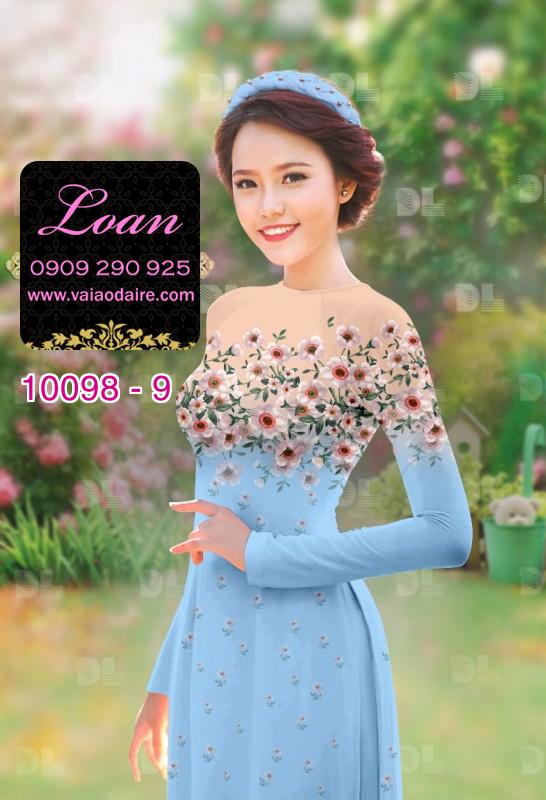 Vải áo dài hoa 3D