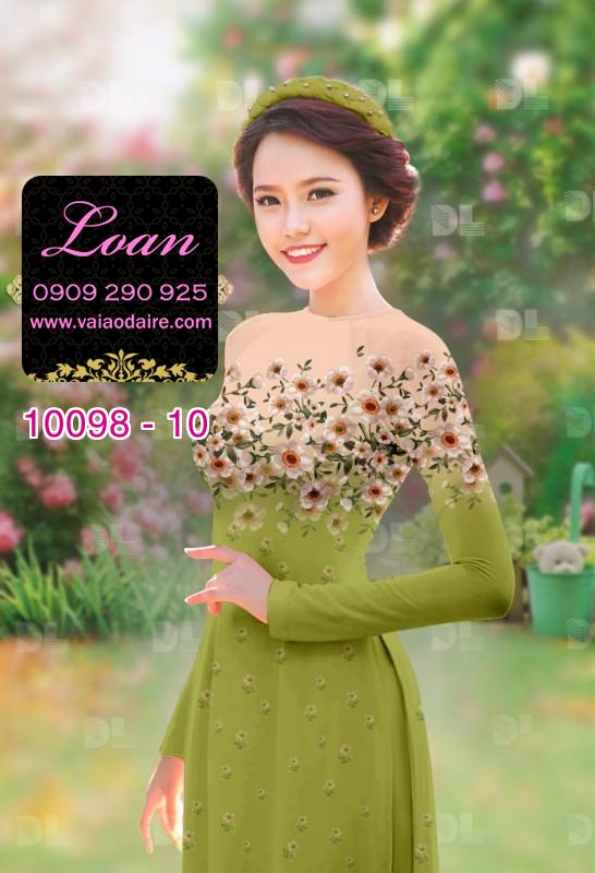 Vải áo dài hoa 3D