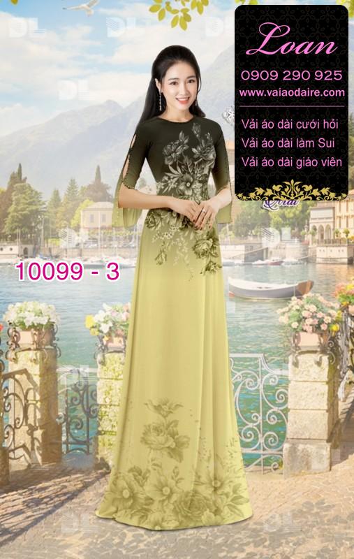 Vải áo dài hoa 3D