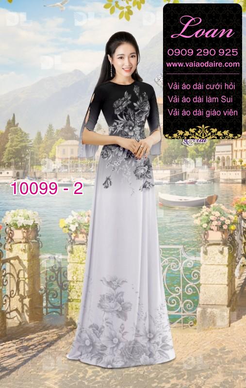 Vải áo dài hoa 3D