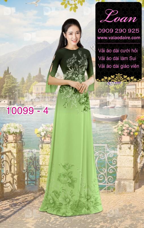Vải áo dài hoa 3D